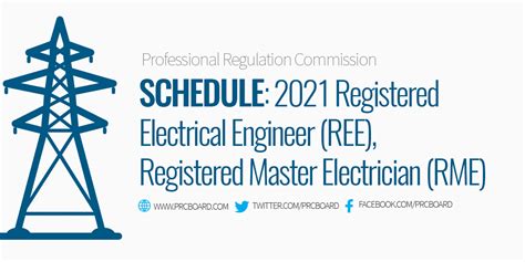 SCHEDULE: 2021 Registered Electrical Engineer .
